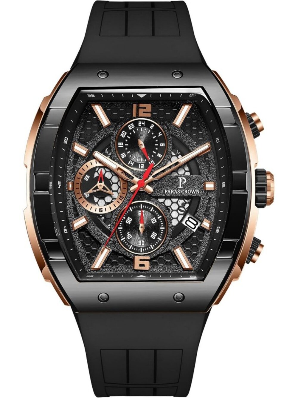 Luxury Tonneau Quartz Watch for Men - Waterproof, Luminous Sport & Dress Style
